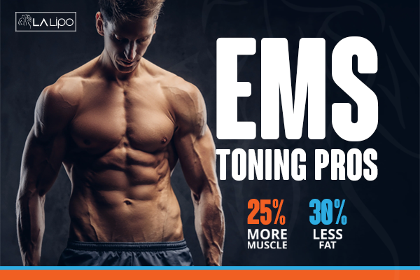 Image of man with sculpted stomach showing the fat loss and muscle gain of LA-EMS Body Sculpting Treatment Lancaster