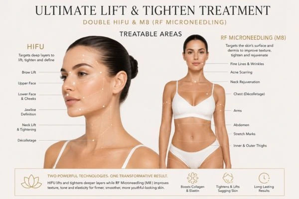 Areas of the body that can be treated - ultimate skin tighten treatment Lancaster